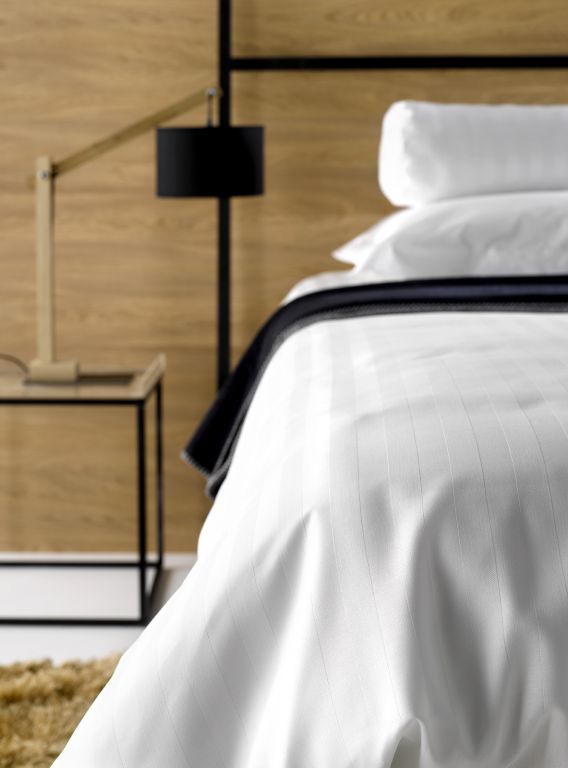 20mm gestreept luxue bedlinnen in katoen-polyester 50/50